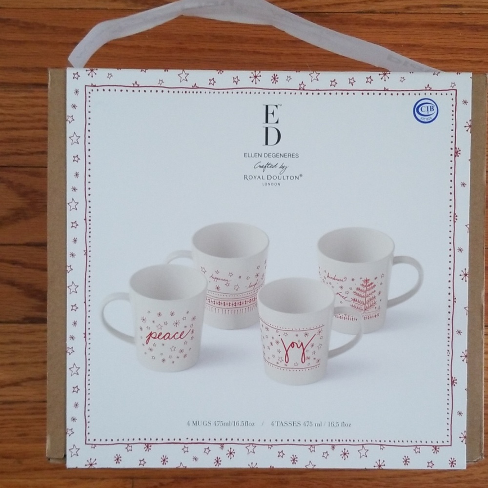 Ellen Degeneres Holiday Assent Mugs